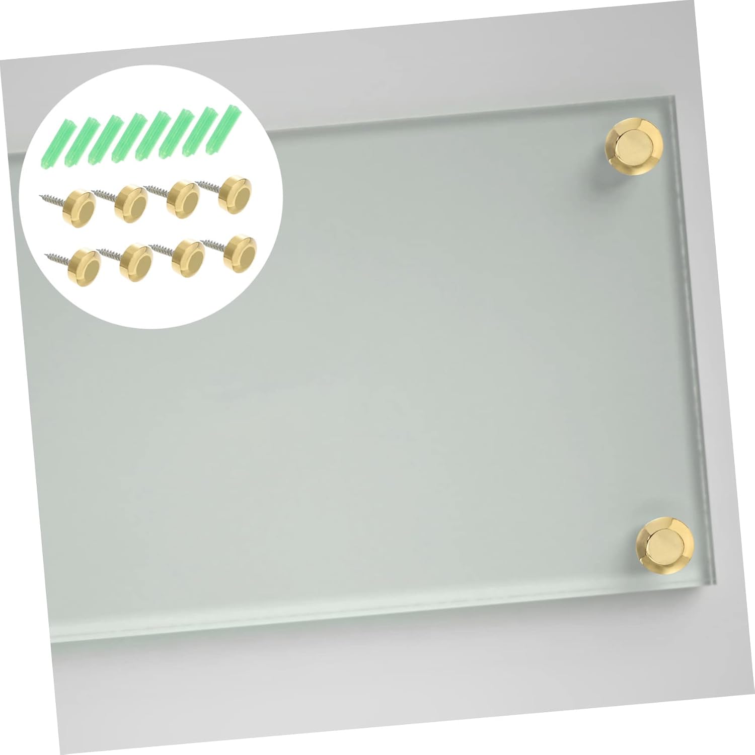 8 Sets Brass Decorative Mirror Screw Caps for Signage Mounting