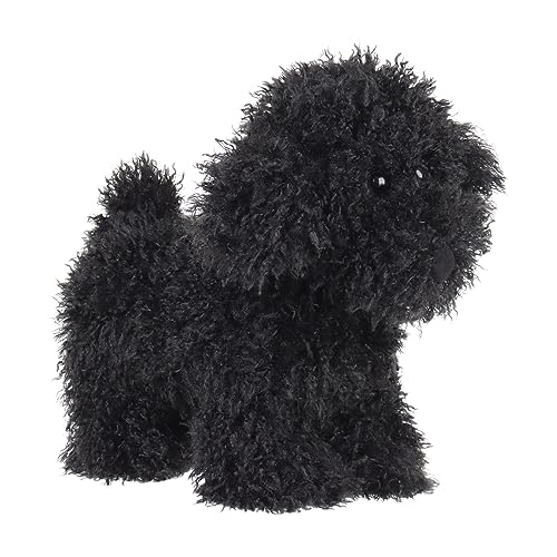 Apricot Lamb Stand Pudel Plüsch Spielzeug Plüschtier für Mädchen, Jungen & Babys Dog Puppy Flauschiger Stofftier zum Spielen Gemütliches Schmusetier Plüsch Hund schwarz