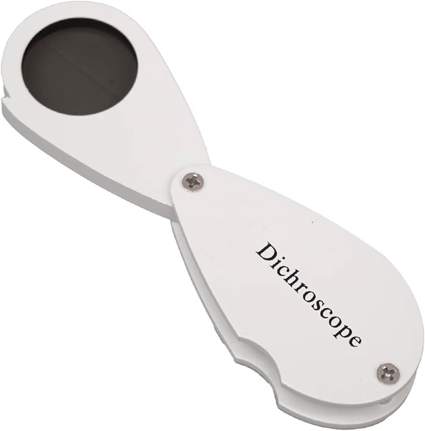 Gemstone Dichroscope, High-Grade Aluminum Body, Jewelry Pleochroism Analysis Lens - 21mm Diameter, Foldable Aluminum Body, for Gemologists, Jewelers & Hobbyists(Silver)