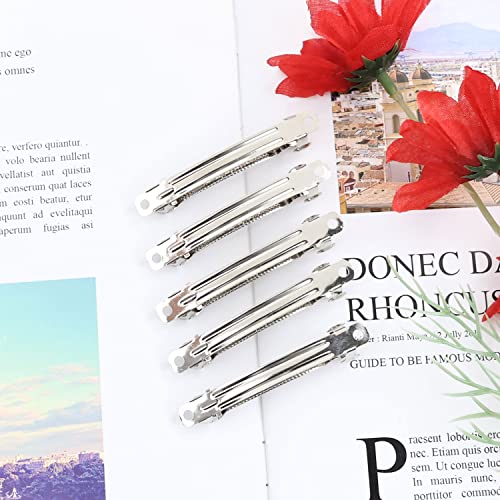Pack de 20 pinzas metálicas plateadas de 6 cm miniatura 5