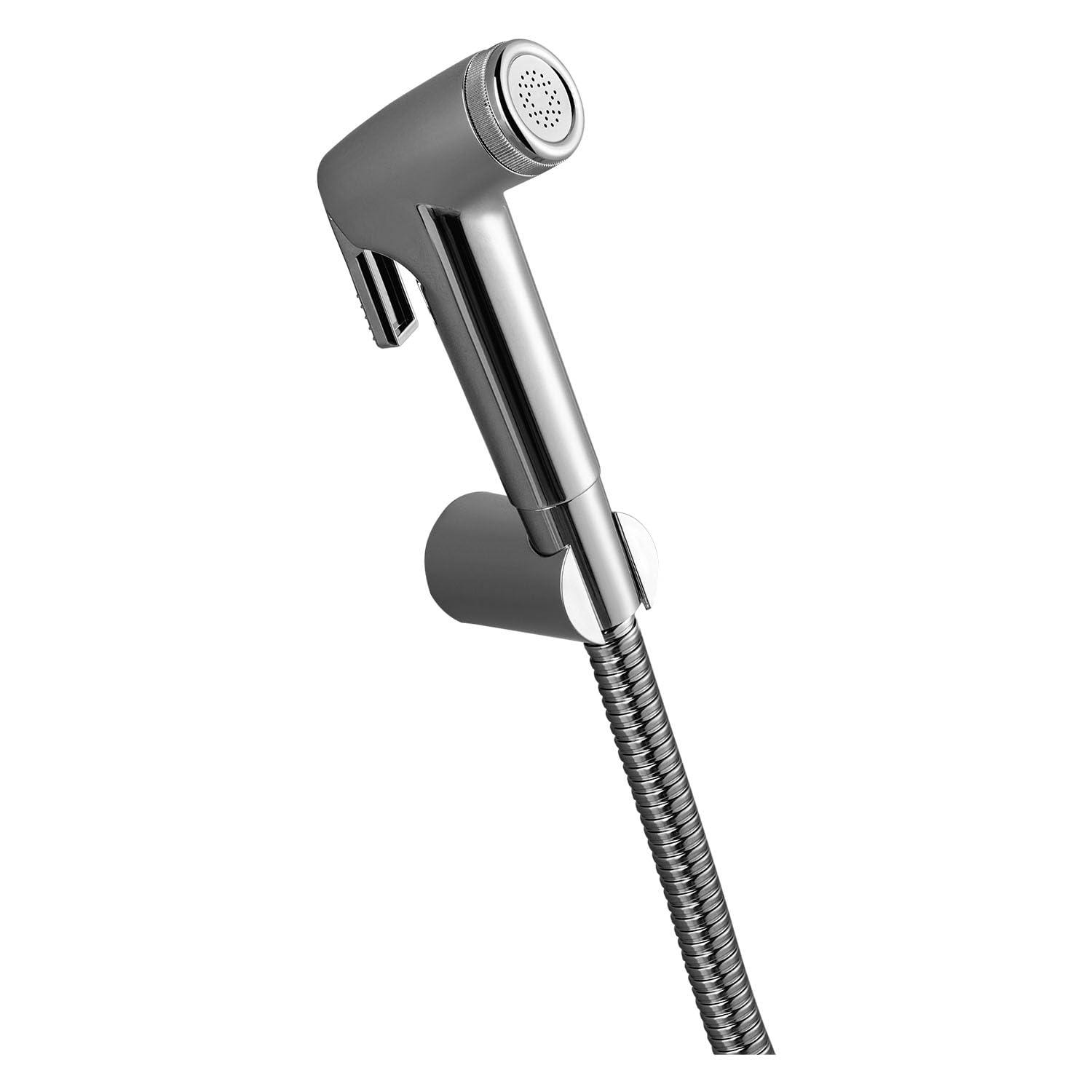 HomeWorks Stella ABS Plastic Jet Spray Health Faucet with 1 Meter Stainless Steel Hose Pipe and Wall Hook - Chrome Finish (Set of 1)