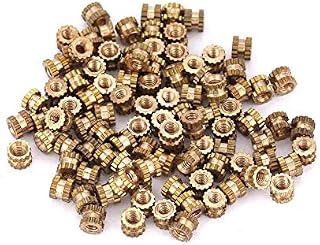 M2 Threaded Inserts for Wood Furniture Screw in Nuts 100pcs Furniture Inserts Nutsert Kit Woodworking for Wood Furniture Assembly Craftsman