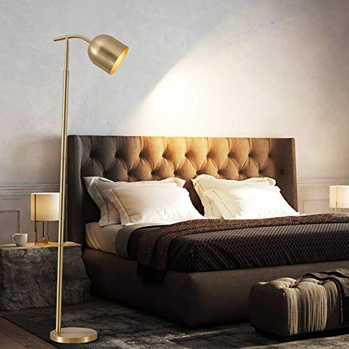 Lámpara vertical metálica E27 con iluminación de suelo ajustable para lectura y descanso 5