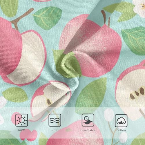 Wusikd Apples Girls' Underwear Cotton White Flower Girls Briefs Soft Toddler Underwear 2T3