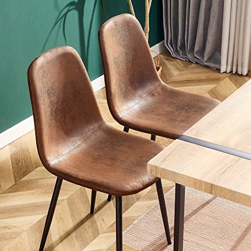 Tehrecbt 5 Piece Dining Table Set For 4, Farmhouse Wood Kitchen Table Chairs Set, Rectangular Wood Dining Room Table And 4 Upholstered Fabric Side Chairs For Living Dining Kitchen Room #TOP7