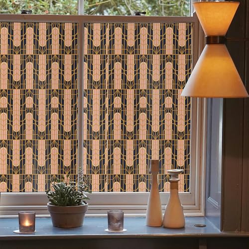 Vinilo decorativo para ventana 15.7x118 pulgadas Brown Beige miniatura 3