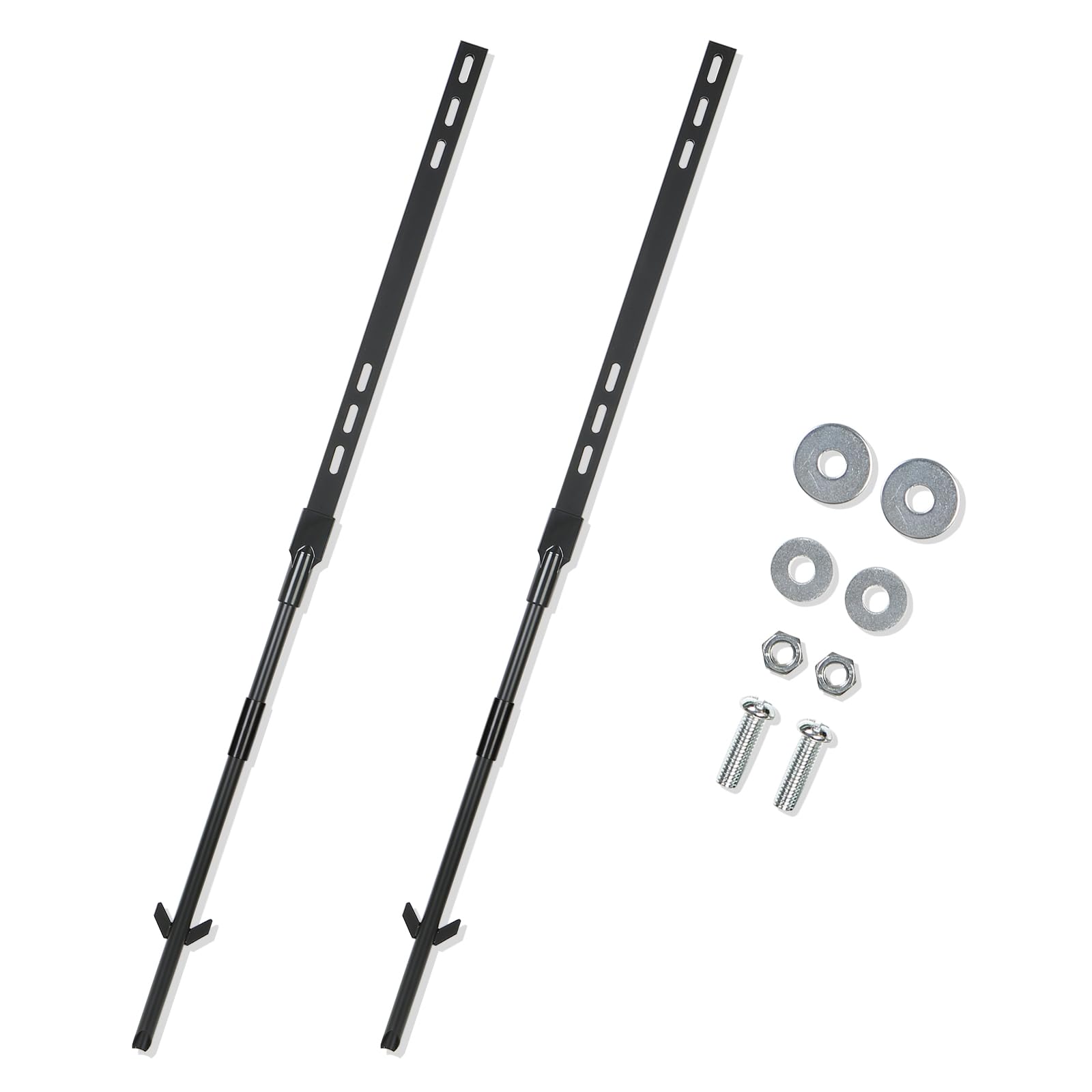 Andchi 2pcs Yard Sign Stakes Outdoor Signage Mount Stand DIY Signs Mounting Accessories (Black, 4 Feet)