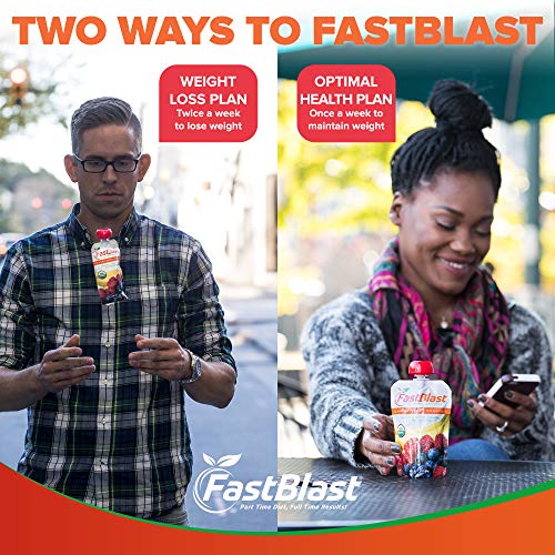 Fastblast Banana-Berry Smoothie. Supports Intermittent Fasting. Controls Appetite And Maintains Energy. Usda Certified Organic, Vegan, Non-Gmo, Soy Free & No Added Sugar (12 Units) #TOP5