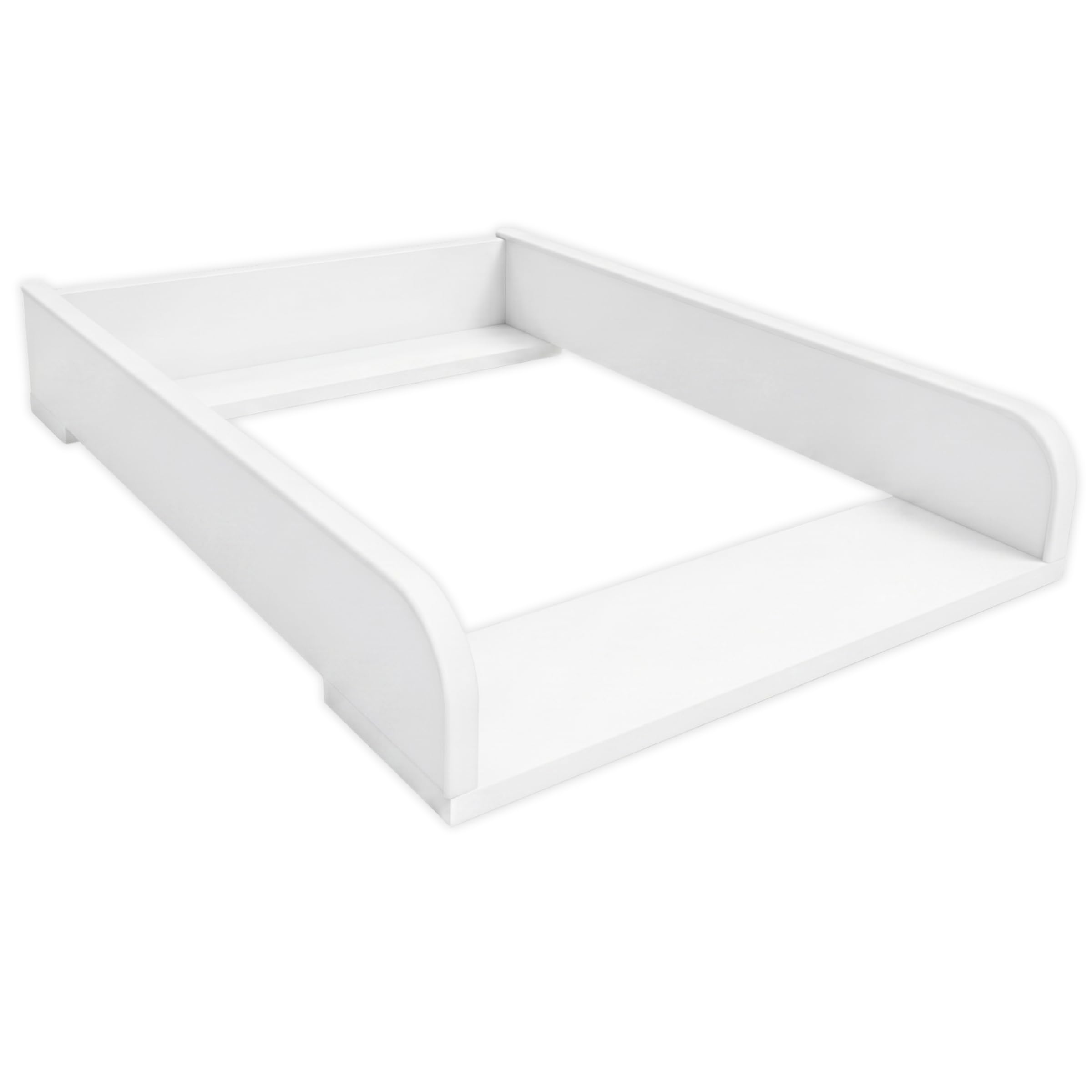 Plan à langer, Côtés arrondis, 53,2 x 70 cm, Blanc | Réglable extensible 34–50 cm, Table à langer bébé, Bords surélevés