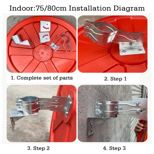 Espejo convexo de seguridad de 55cm redondo y gran angular para pared 6