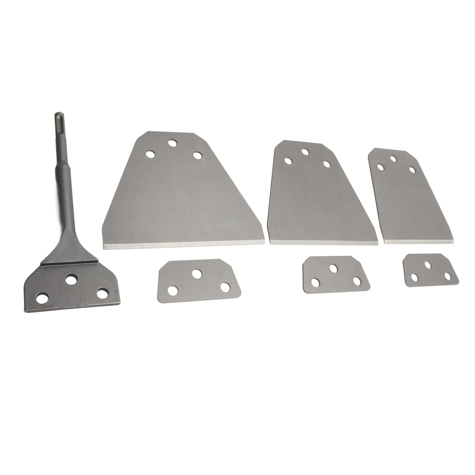 Herramienta de cincel para quitar azulejos, kit de raspador de suelo ultrafino para martillo eléctrico con cuchillas de acero de resorte tratadas térmicamente y mango redondo para eliminación de