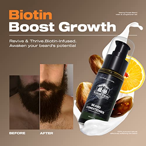 Beard Wash And Conditioner Men Set Washing Grease & Softening Beard Conditioner For Men Biotin Beard Growth Sandalwood Scented Beard Shampo And Conditioner Rich Foam Beard Growth Kit Beard Grooming Kit For Men #TOP3