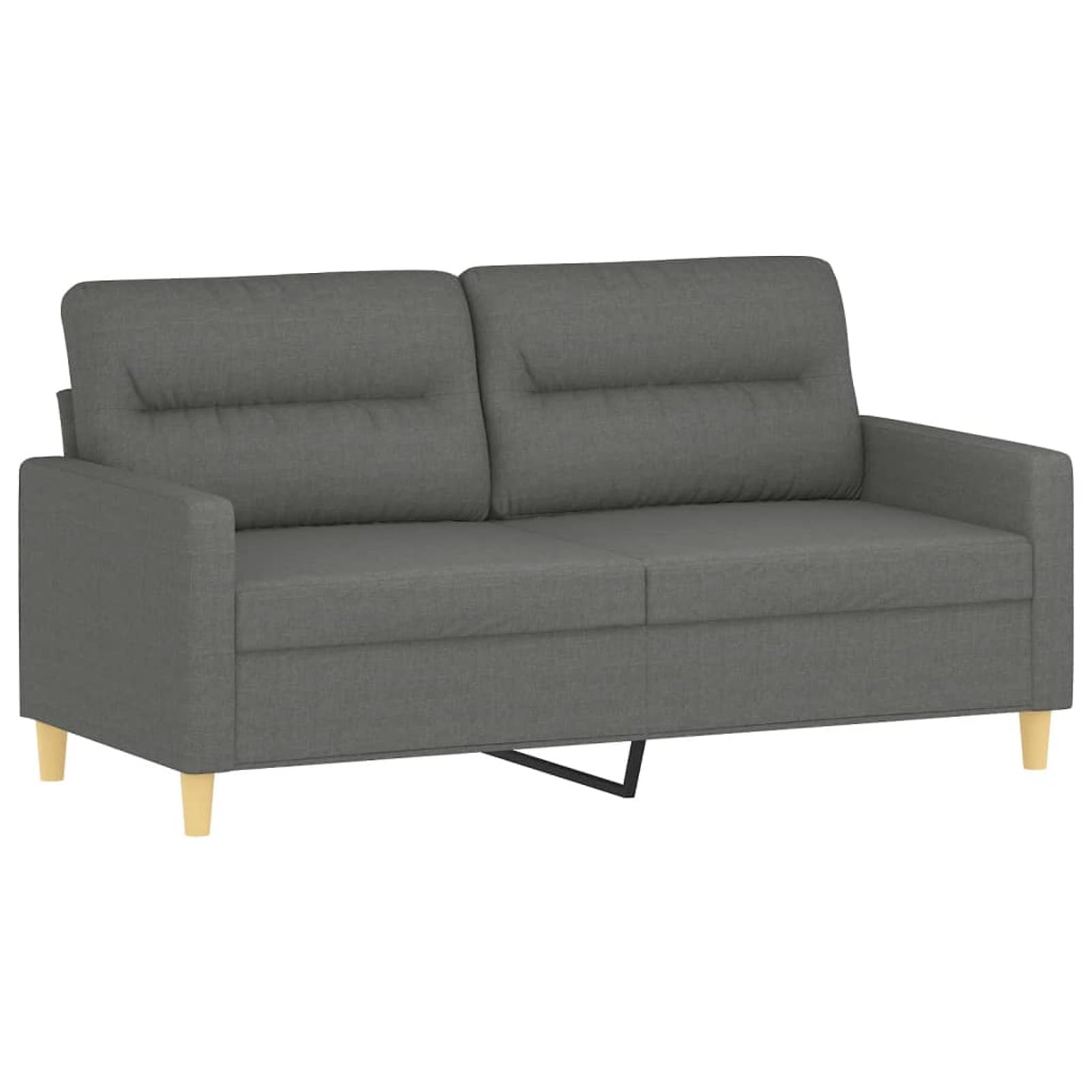 2-TLG. Sofagarnitur mit Kissen Dunkelgrau Stoff, Sofa Mit Relaxfunktion, Couchgarnitur, Wohnzimmer Sofa, Couch, Sofa Set 3201585