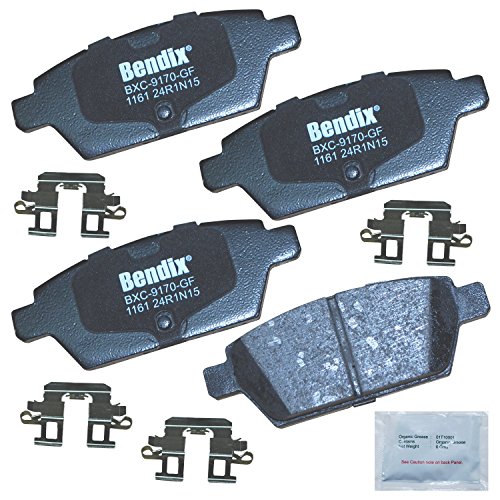 Image of Bendix Priority1 CFC1161 Ceramic Rear Brake Pads for Ford Fusion 2012-2006, Lincoln MKZ 2012-2007, Zephyr 2006, Mazda 6 2013-2006, Mercury Milan 2011-2006