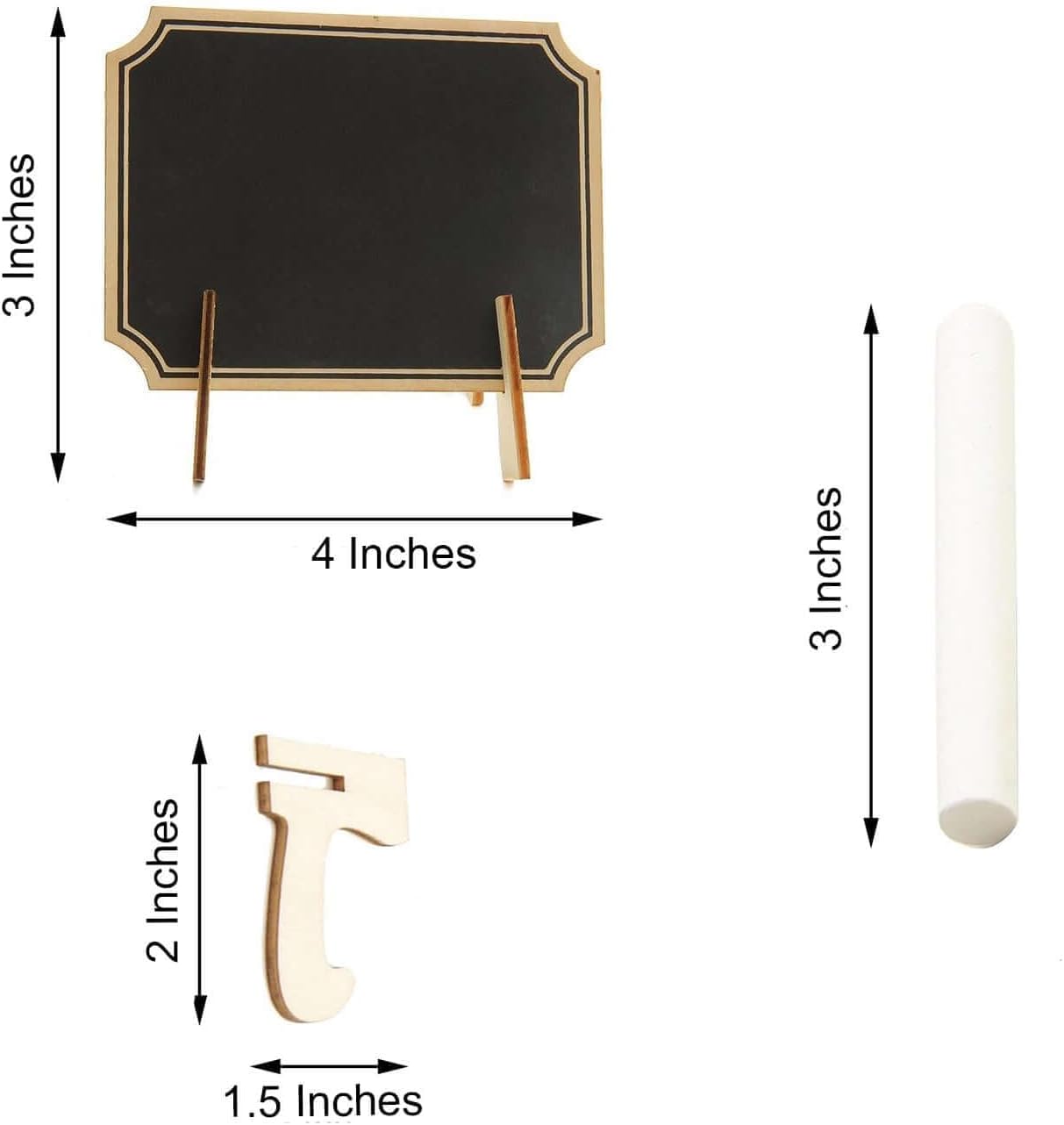 Efavormart 10 Pack 3"x4" Chalkboard Table Sign Set Includes Table Chalkboard Removable Stands and Chalk