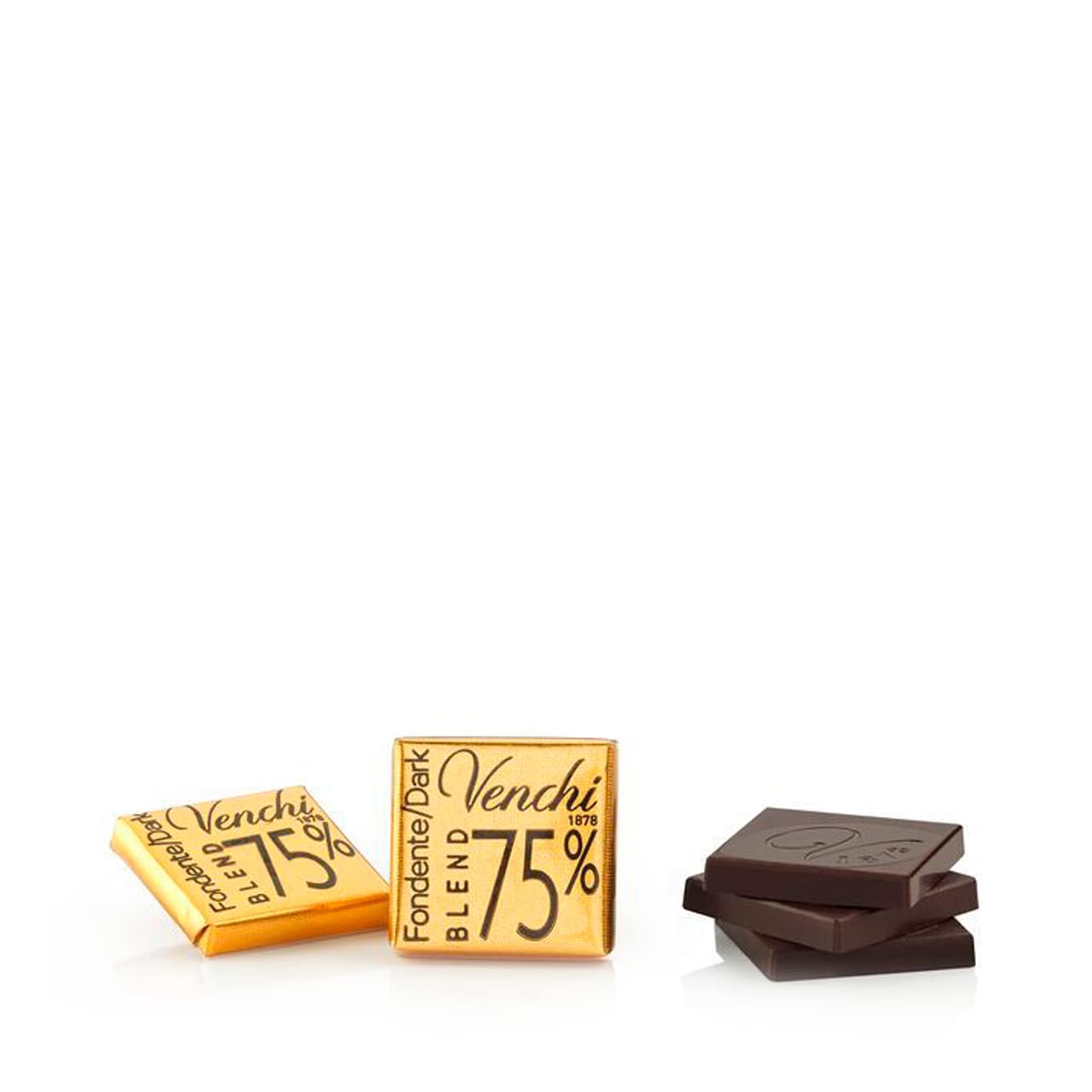 Venchi Cioccolatini Napolitans Puro Blend 85% Fondente g 500 - Senza Glutine - Piccoli cioccolatini di cortesia ideali per accompagnare il caffè