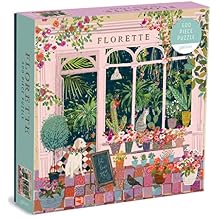 Galison Florette Puzzle, 500 Pieces, 20 x 20 Floral Jigsaw Puzzle with a Beautiful Illustration by Victoria Ball Thick Sturdy Pieces, Challenging Family Activity, Makes a Great Gift