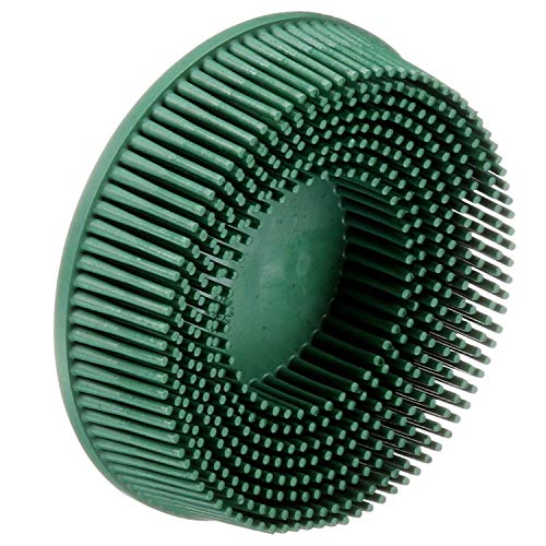Scotch-Brite(TM) Roloc(TM) Bristle Disc, Ceramic, 15000 rpm, 3 Diameter, 50 Grit, Green (Pack of 10)