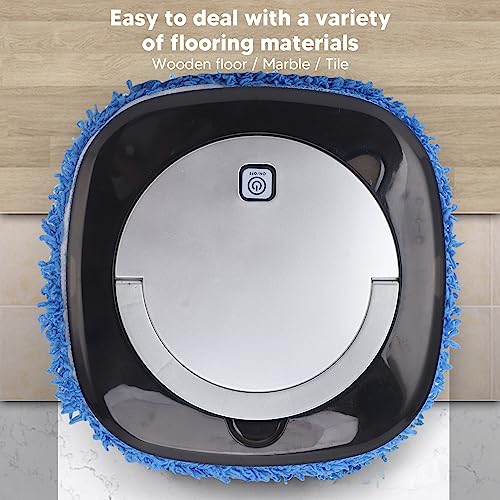 Robot para Fregar Pisos, Máquina Automática para Fregar Pisos, Robot Inalámbrico para Fregar Pisos de Alta Eficiencia, Robots para Fregar Automáticamente con Aspiradora con Tanque de Agua(Plata) - imagen 9