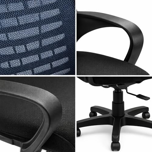Image of NGFC Office Chair for Work from Home /Study Chair Height Adjustable Revolving Chair with Tilt Lock Mechanism High Comfort Seating Ergonomic Chair - Model 805 (Black, Medium)