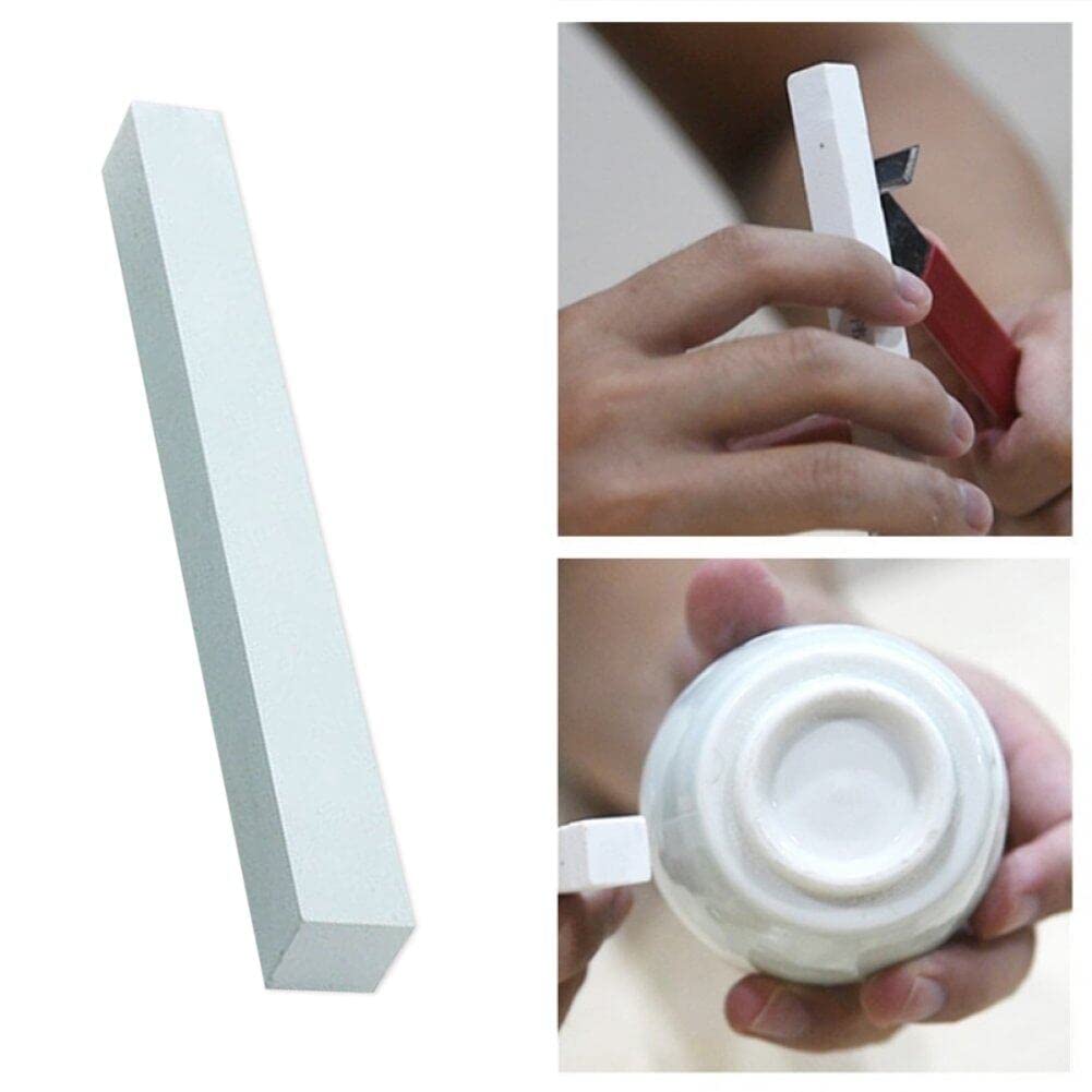 Small 320 Grit Ceramic Polishing Stone For Pottery – 7.87" Coarse Grinding Whetstone For Ceramic Bottom Finishing And Tool Sharpening