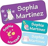 Personalized Daycare Name Labels for Kid 135 Custom Tags Stickers for Child Clothes, Waterproof Stick are Great for School Supplies Camp Bottles Lunch Boxes (Good Night)