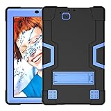 for RCA 11 Delta Pro 2 2nd Gen Case/RCA 11.5 Galileo Pro Model RCT6513W87DK Case SOATUTO Heavy Duty Rugged Hybrid Case Built-in Stand for RCA Premier for RCA 11 Delta Pro Pro 2 11.6 inch (Black+Blue)