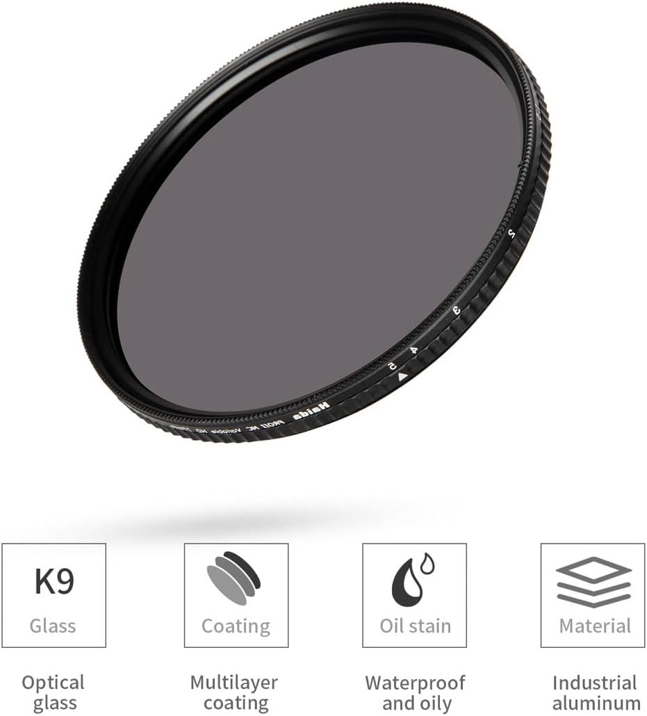 Haida 58mm PROII 1.5-.0 Stops Multi-Coated Variable ND Filter