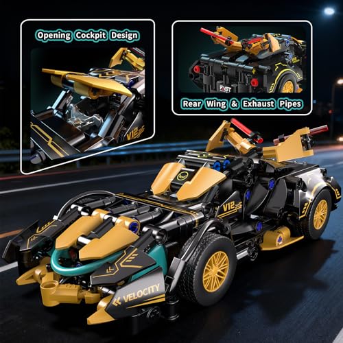 Set para construir auto a escala 1:18 miniatura 3