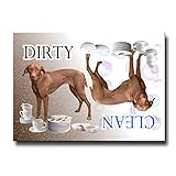 Hungarian Vizsla Clean Dirty Dishwasher Magnet