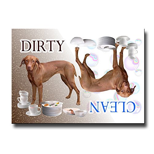 Wag Whimsy Hungarian Vizsla Clean Dirty Dishwasher Magnet