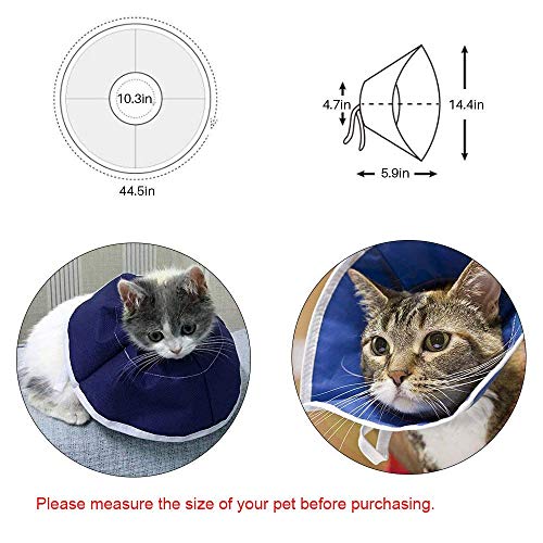 image for ASOCEA Adjustable Pet Comfortable Cone Soft Cats Dogs Recovery Collar 