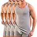 Produktbild HERMKO 3000 4er Pack Herren Tank Top - 100% Bio-Baumwolle, Unterhemd in Feinripp - Strapazierfähig & Hautfreundlich, Größe:D 10 = EU 4XL, Farbe:grau