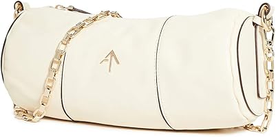 MANU Atelier Women's Cylinder Chain Soft Bag, Vanilla, Off White, One Size