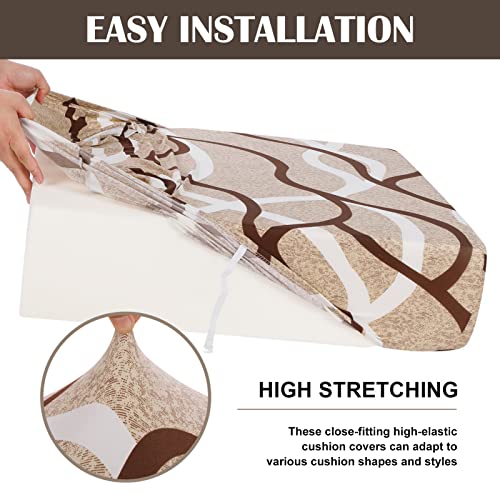 Searchi Printed Sofa Couch Cushion Covers Replacement Couch Seat Covers Stretch Patterned Sofa Seat Slipcovers Washable Furniture Protectors Sofa Slipcover Soft With Elastic Bottom(Small-1 Seat) #TOP4