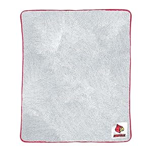 Northwest NCAA Silk Sherpa College Throw Blanket – Super Soft & Fluffy – 60″ x 50″ – Experience Ultimate Comfort and Coziness (Louisville Cardinals – Red)