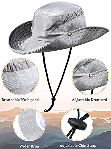 3 Pieces Breathable Boonie Sun Hat For Men Women Fishing Hat Safari Cap Camo Bucket Hats With Sun Protection Outdoor Mesh Hats For Travel Fishing Hiking Gardening #TOP1