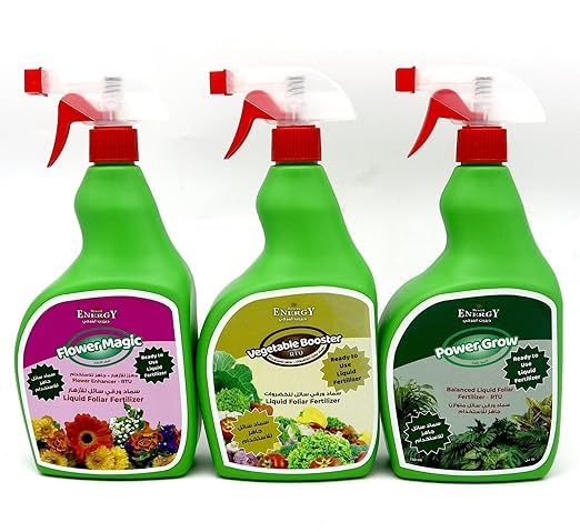 Desert Energy Vegetable Booster - Flower Magic & Power Grow Liquid Folair Fertilizer 3x750ml Ready To Use
