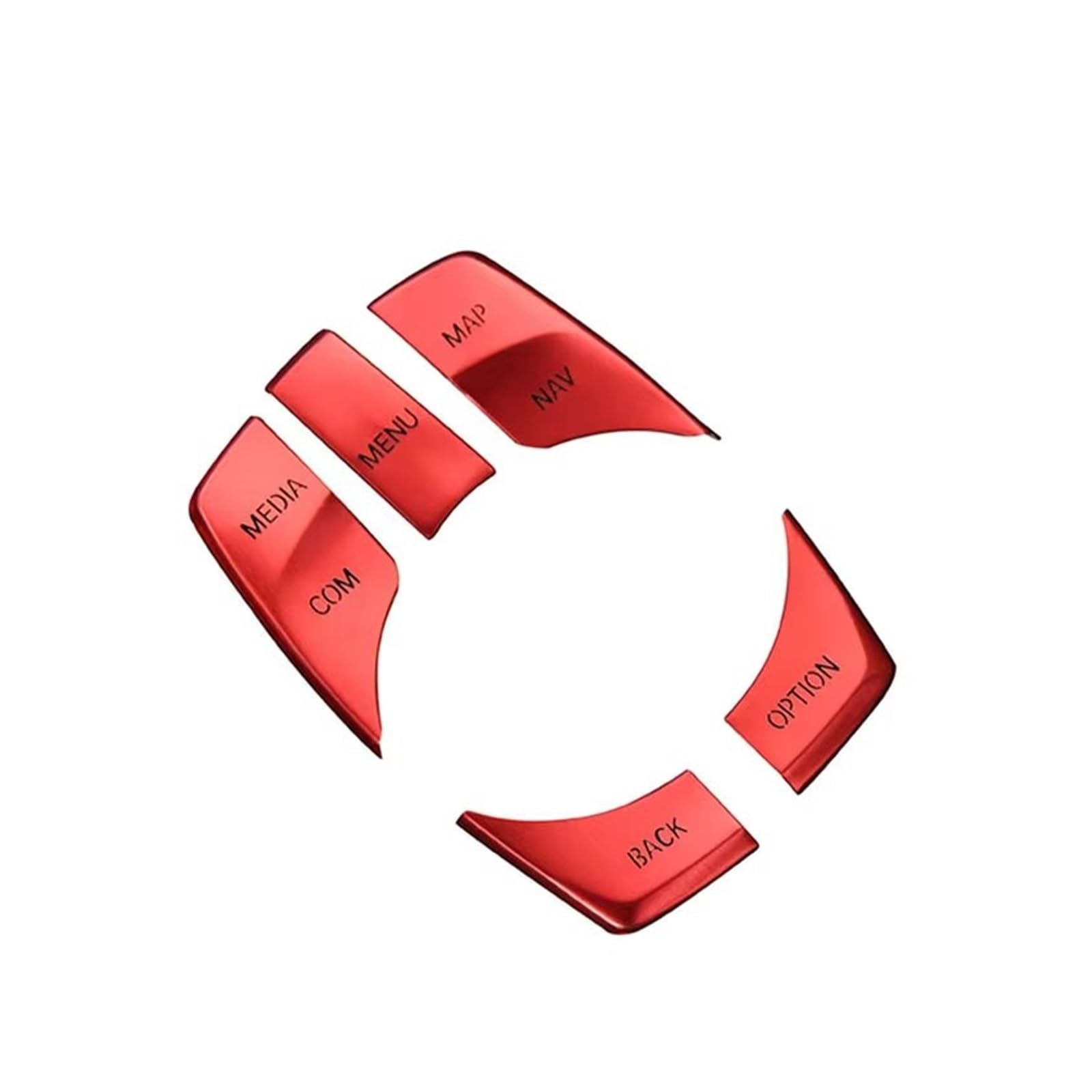 for BMW for X1 F48 for X2 F39 2020-2022 Multimedia Knob Menu Button Switch Cover Sticker Car Interior Mouldings(Red)
