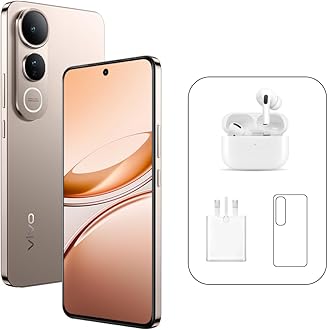 vivo V50 Lite 5G (Titanium Gold, 12GB RAM, 256GB) | 120Hz AMOLED Display | 32MP Selfie Camera | 6500mAH | IP64 | V-Premier Earbuds Pro, 24M Warranty, 400Days Screen Replacement – Middle East Version