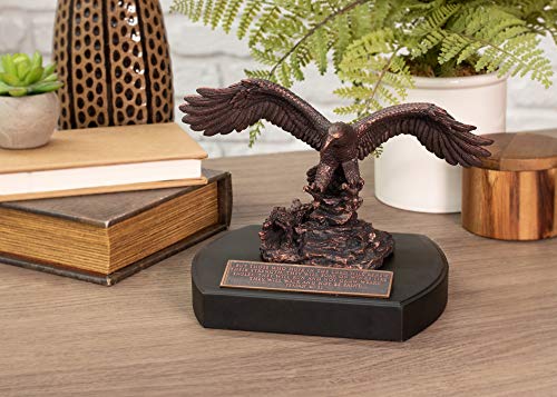Lighthouse Christian Products Soar Like An Eagle Bronzelike Finish 7 X 5.75 Hand-Cast Resin Mounted Sculpture #TOP4