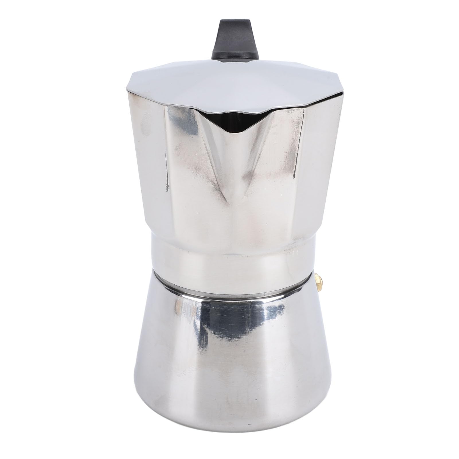 induzione, Classica caffettiera, maraino da Cucina in Acciaio Inossidabile Ottagonale distribuzione a Calore Coffee produttrice di caffè in Argento (300 ml)
