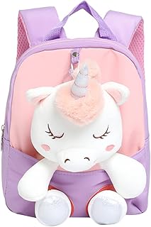 Zaino Scuola in Peluche per Bambine Unicorno 3D Animal Tie-Dye Zaino Carino Cinghie Leggere Regali per Bambini in età Scolare Borsa da Viaggio Zainetto