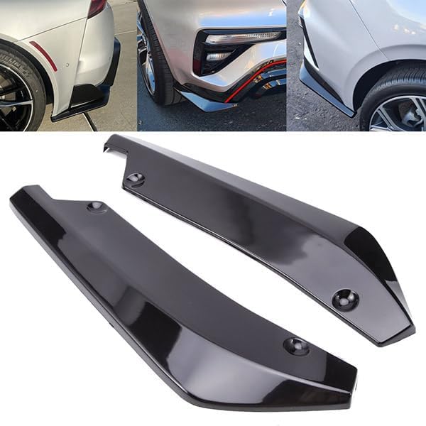 Miniatura 3 de Difusor de parachoques trasero compatible con Chevy Camaro LS LT1 SS 2002-2022 negro brillante, difusor de labios, 6 unidades