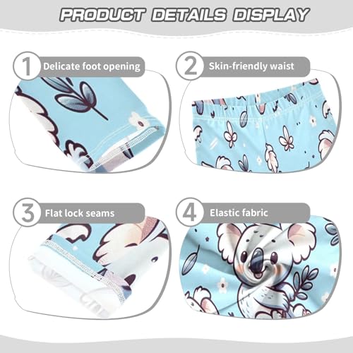 Toddler Girls Leggings Printed Yoga Pants Leggings Blue Cartoon Koala for Kids3