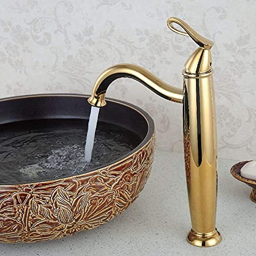 Robinet de salle de bains en bronze au design rehaussé chic