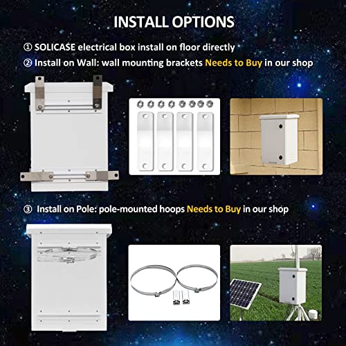 Solicase Outdoor Galvanized Electrical Enclosure Box, 24 * 16 * 12 Inches Ip55 Weatherproof Floor-Standing Electrical Cabinet… #TOP4