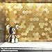 VAOVI Gold Kitchen Backsplash Tiles Peel and Stick Mosaic Stickers Self-Adhesive Wall Panles Heat Resistant Waterproof(10sheets,Medium Hexagon)