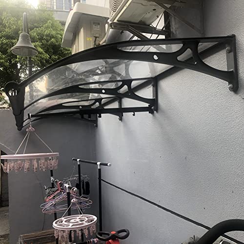 Toldo de exterior transparente para puerta trasera, ventanas y protección de aleros contra el sol 5