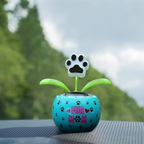 Miniatura 5 de Juguete solar de flores bailarinas para automóvil, lindo agitador de rosa, maceta de mariposa, tablero de instrumentos oscilante, juguete para